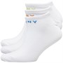 DKNY Mens Broadway Three Pack Trainer Liner Socks White