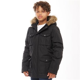 Kangaroo Poo Jongens Parka Zwart kangaroo poo kopen in de aanbieding