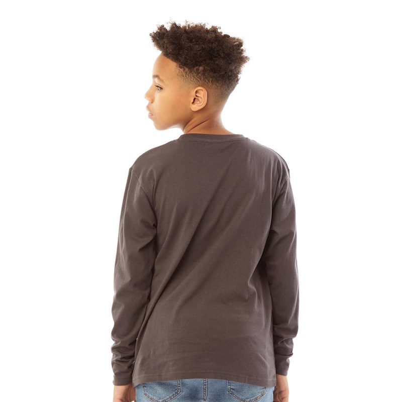 Kangaroo Poo Junior Long Sleeve Top Charcoal