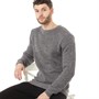Kangaroo Poo Heren Crew Neck jumpers 2 Tinten Grijs