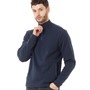 Kangaroo Poo Polaire 1/4 Zip Micro Homme Bleu Marine