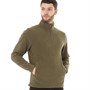 Kangaroo Poo Polaire 1/4 Zip Micro Homme Kaki