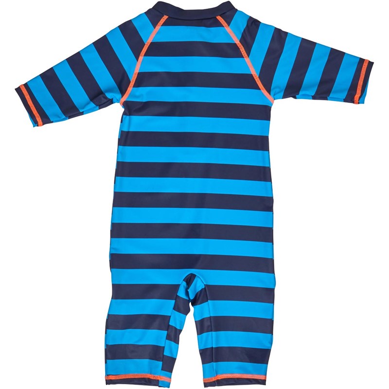 Buy Kangaroo Poo Infant Kids Sunsuit And Hat Navy/Turq