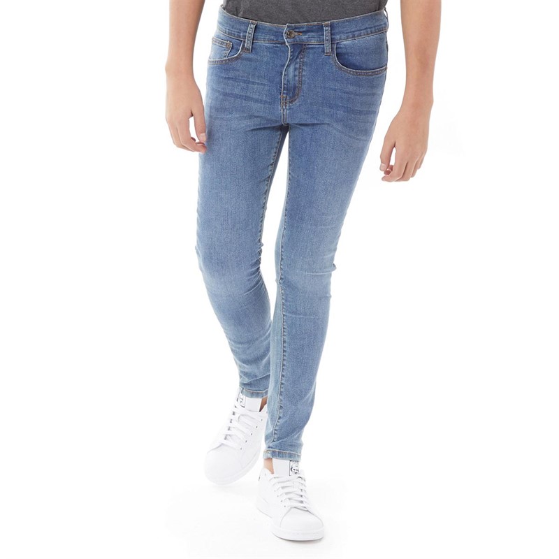 Jeans Garçon Skinny Fit Délavé Clair - Taille 2 à 8 Ans - Style Streetwear Y2K - Pantalon Décontracté Tous Les Jours