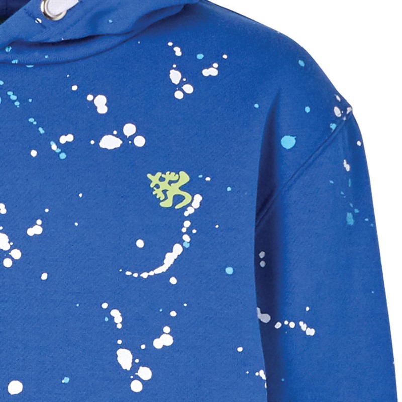Kangaroo Poo Junior Paint Splatter Hoodie Royal Blue