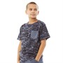 Kangaroo Poo T-Shirts Camo Print Garçon Bleu Camouflage