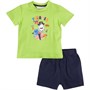 Kangaroo Poo Infant T-Shirt And Shorts Set Lime/Navy