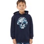 Kangaroo Poo Kids Camo Skull Hoodies Navy