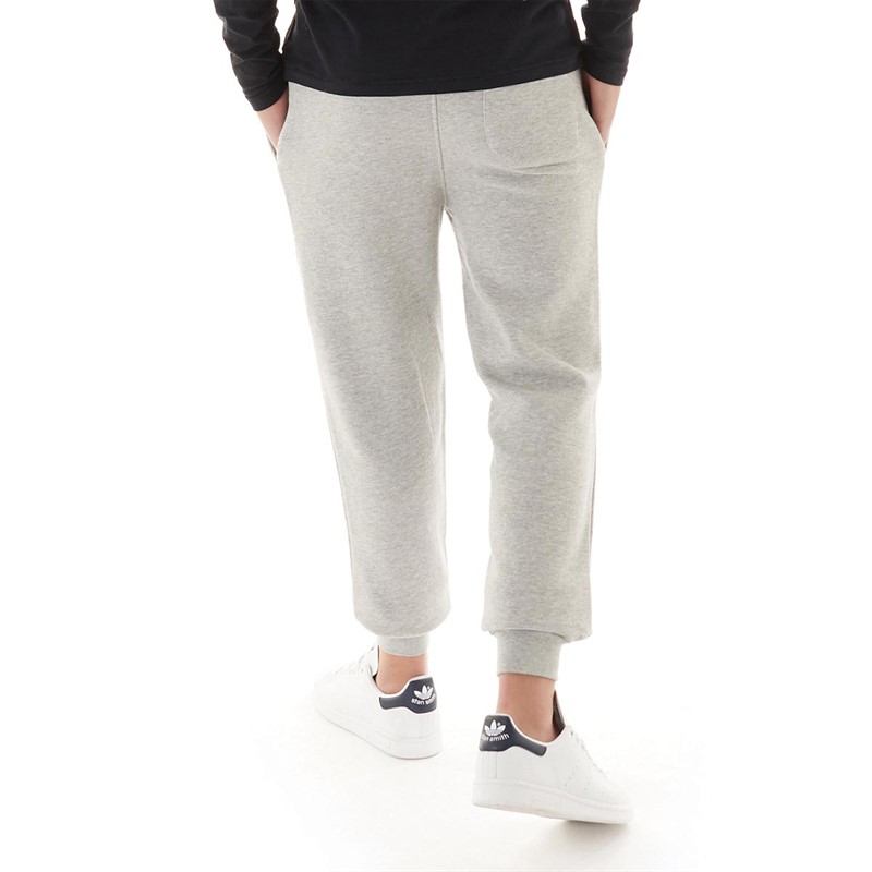 Kangaroo Poo Boys Slim Fit Cuffed Fleece JogPants Grey Marl