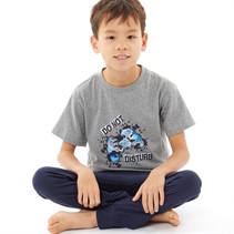 Kangaroo Poo Boys Gaming Pyjamas Grey Marl/Navy
