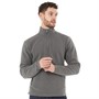 Kangaroo Poo Mens 1/4 Zip Microfleece Top Smoked Pearl Grey