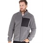 Kangaroo Poo Mens Zip Through Sherpa Jacket Charcoal