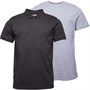Kangaroo Poo Mens Two Pack Polo Shirt And T-shirt Charcoal Marl/Grey Marl
