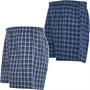 Kangaroo Poo Boxers Two Pack Woven Boxer Homme Bleu Carreaux