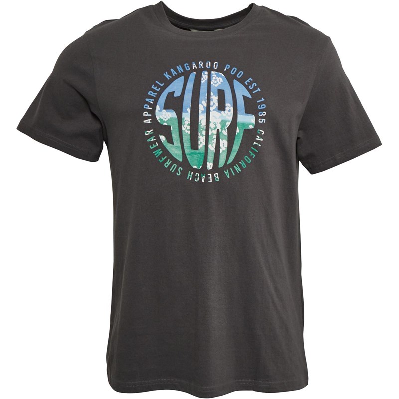 Kangaroo Poo Mens T-shirt Charcoal