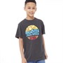 Kangaroo Poo T-Shirts Miami Print Garçon Gris Foncé Chiné