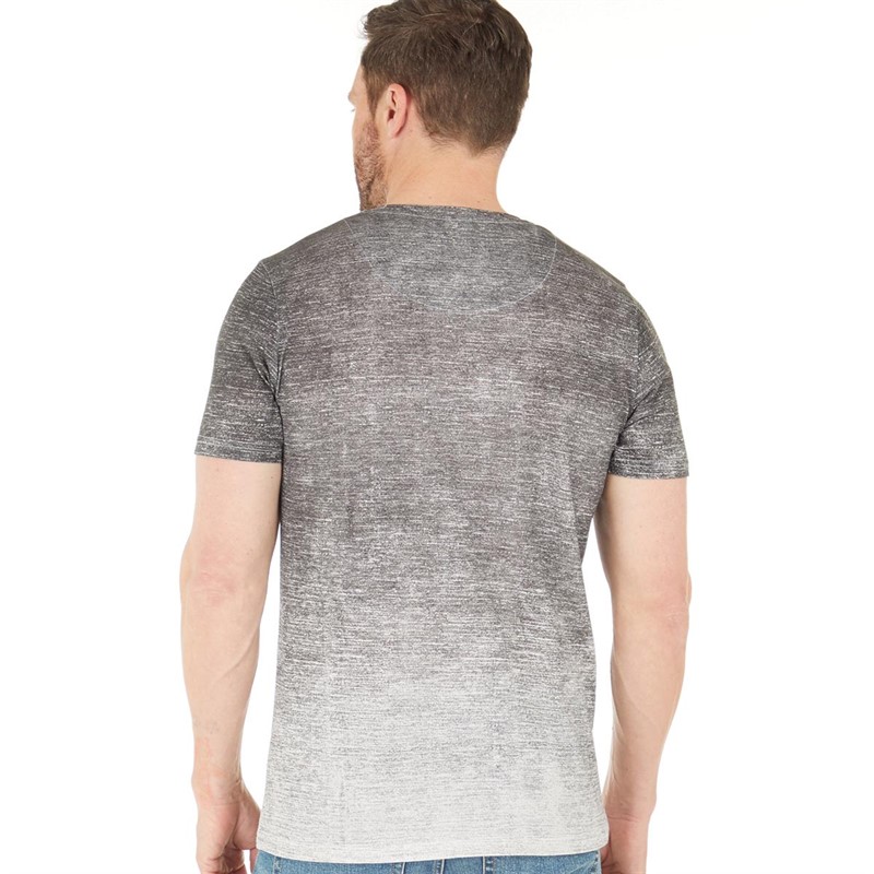 Kangaroo Poo Mens Ombre T-Shirt Black/Light Grey