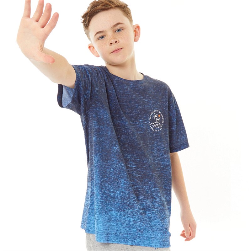 Buy Kangaroo Poo Kids Ombre T-Shirt Navy/Blue