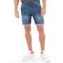 Kangaroo Poo Mens Stretch Denim Shorts Vintage Wash