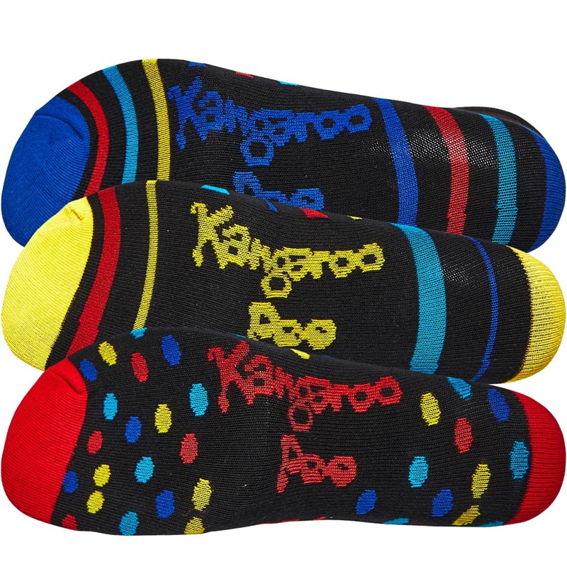 Kangaroo Poo Mens Three Pack Socks Multi