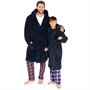 Kangaroo Poo Mens Wellsoft Hooded Robe Navy