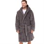 Kangaroo Poo Mens Wellsoft Hooded Robe Dark Charcoal