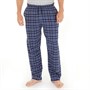 Kangaroo Poo Mens Woven Check Pyjama Pants Mid Navy/Blue