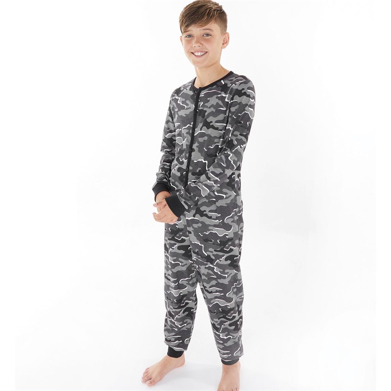 Buy Kangaroo Poo Boys Jersey Camo Onesie Black Camo