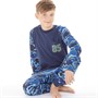 Kangaroo Poo Pyjama Camo Leg Pyjama Set Garçon Bleu Marine