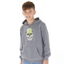 Kangaroo Poo Boys Skull Hoodie Charcoal Marl