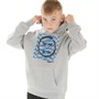 Kangaroo Poo Sweats à Capuche Skateboad Face Print Garçon Gris Chiné