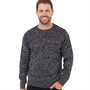 Kangaroo Poo Mens Crew Neck Sweater Black Twist