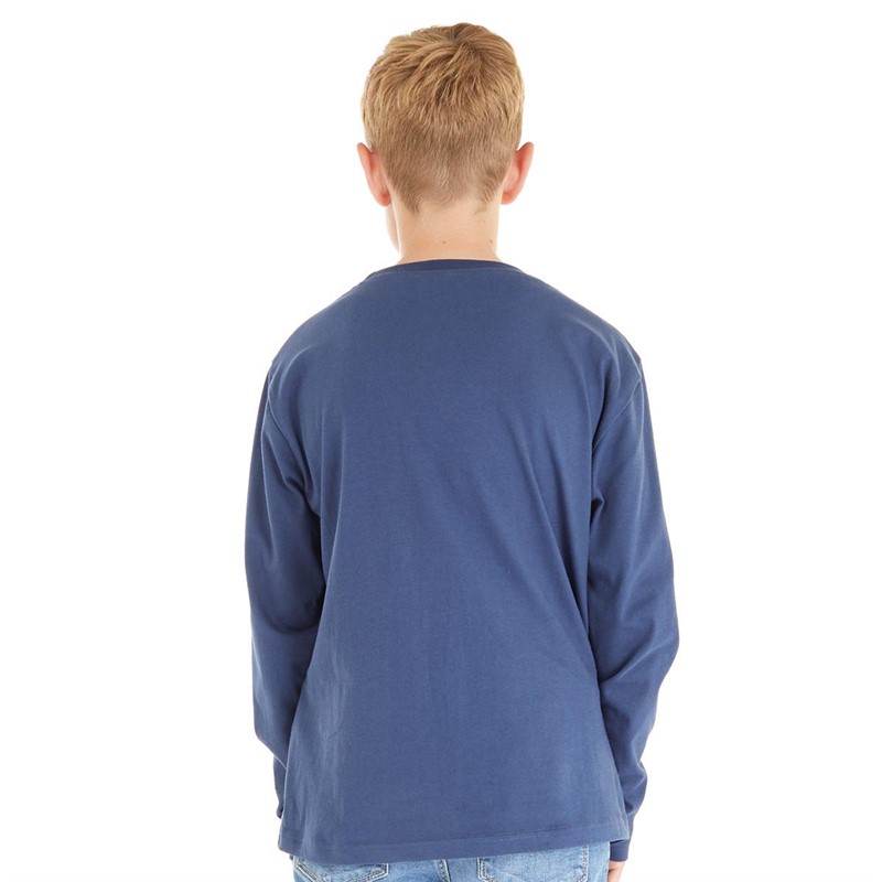 Kangaroo Poo Boys Long Sleeve Top Dark Denim