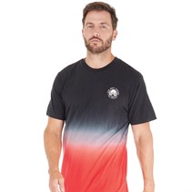 Kangaroo Poo Mens Ombre Print T-Shirt Black/Red