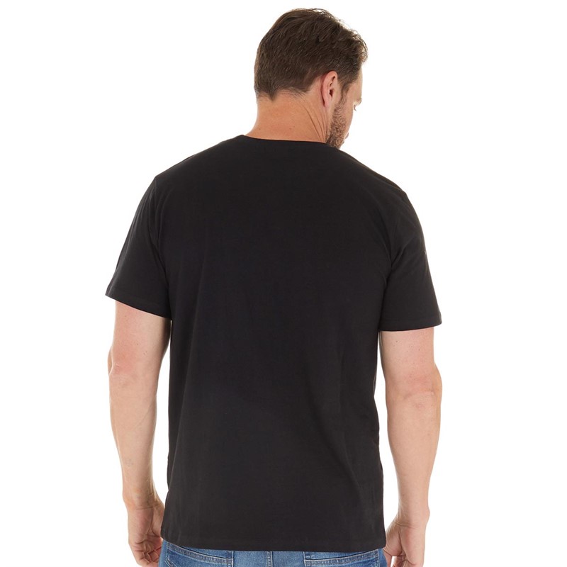 Kangaroo Poo Mens Linear T-Shirt Black