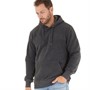 Kangaroo Poo Mens Hooded Polar Fleece Dark Charcoal Melange