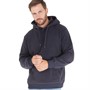 Kangaroo Poo Mens Hooded Polar Fleece Top Dark Navy
