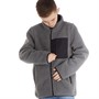 Kangaroo Poo Boys Hooded Zip Through Sherpa Grey