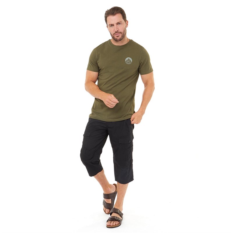 Kangaroo Poo Mens Hike T-Shirt Khaki