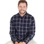 Kangaroo Poo Mens Checked Shirt Dark Blue Check