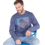 Kangaroo Poo Mens VW Long Sleeve Top Navy