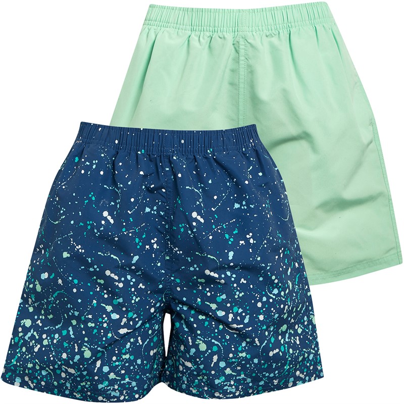 Kangaroo Poo Boys Two Pack Swim Shorts Plain/Printed