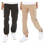 Kangaroo Poo Boys Two Pack Chino Cargo Trousers Black/Stone