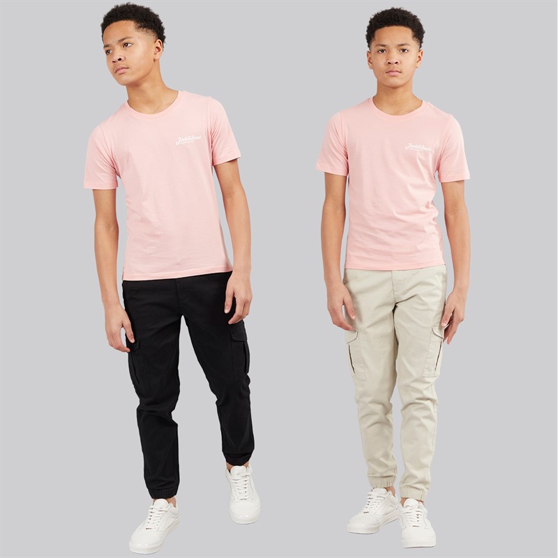 Kangaroo Poo Boys Two Pack Chino Cargo Trousers Black/Stone