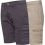 Kangaroo Poo Boys Two Pack Cargo Shorts Charcoal/Stone