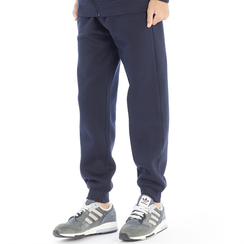 Kangaroo Poo Boys Slim Fit Cuffed Fleece Jog Pants Navy