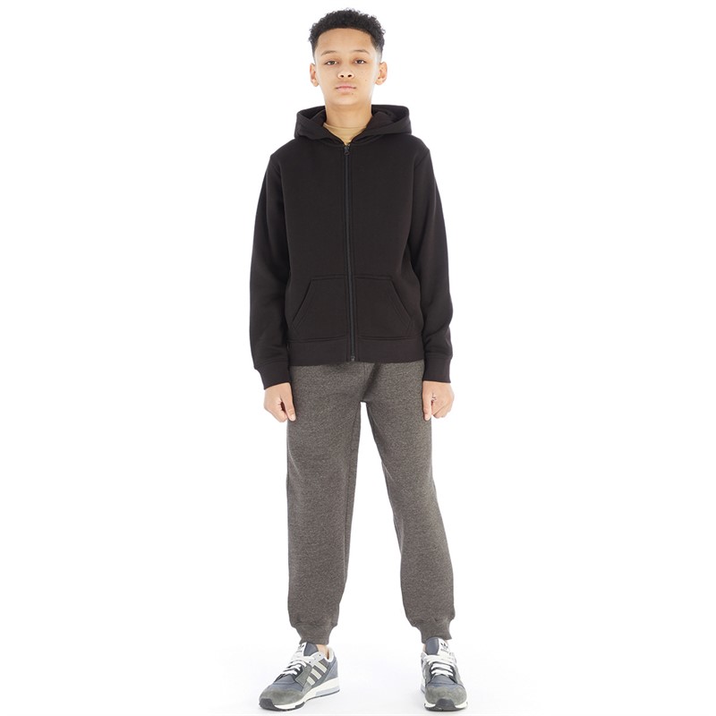 Kangaroo Poo Boys Zip-Through Hoodie Black