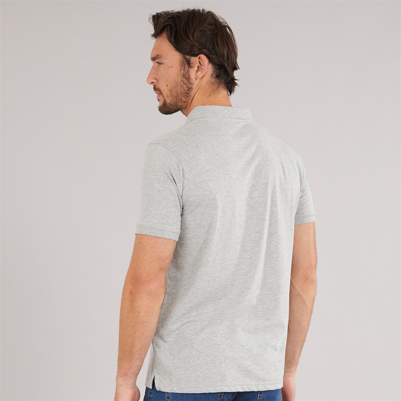 Kangaroo Poo Mens Three Pack Jersey Polo Shirts Black/Indigo/Grey Marl