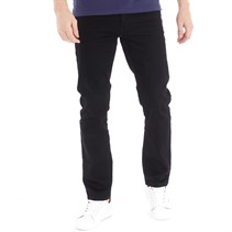 Kangaroo Poo Mens Stretch Straight Fit Jeans Black