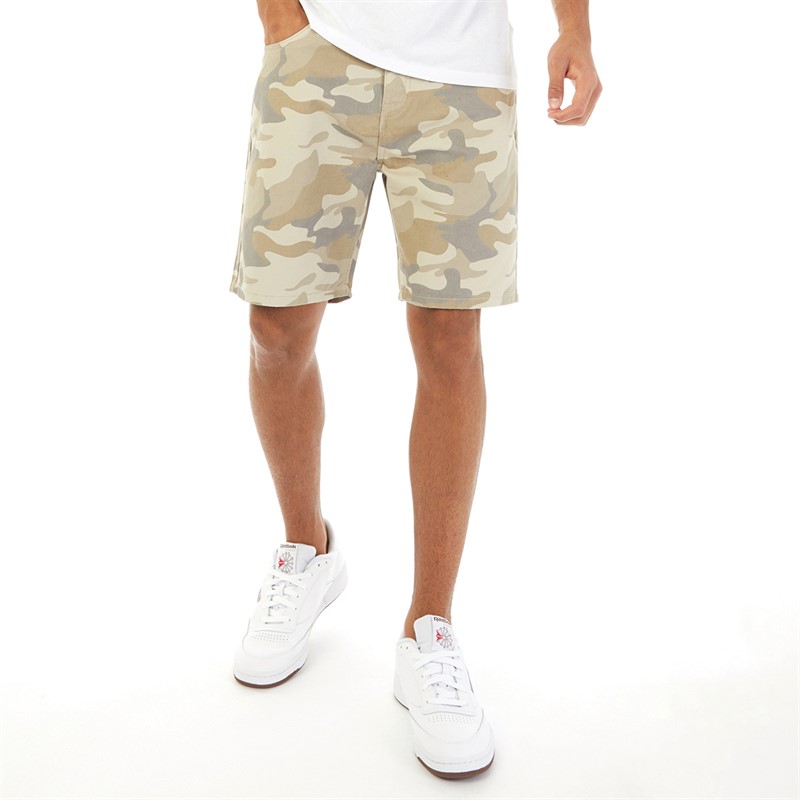 Kangaroo Poo Mens Camo Shorts Green Camo